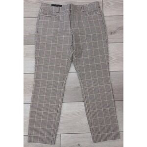 Banana Republic Modern‎ Sloan in Brown Plaid Bi-Stretch Ankle Pants Size 6P NWT